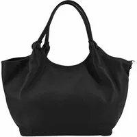 ITALYSHOP24 Shopper Made in Italy Damen Leder Tasche Tote Bag Business Handtasche Freizeit, Schultertasche Crossbody Beuteltasche Henkeltasche Ledertasche DIN-A4