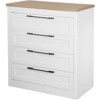 OTTO home Schubkastenkommode Büsum Schlafzimmer Schrank Wäscheschrank, Sideboard mit 4 Schubladen im Landhaus Design Bestseller