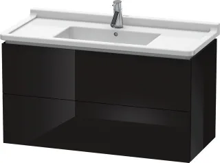 Duravit L-Cube Waschtischunterbau wandhängend Schwarz Hochglanz 1020x469x558 mm - LC626604040 LC626604040