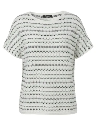 Frapp - Pullover Rundhals ohne Arm überschnittene Schulter mint multicolor - Gr. - 54