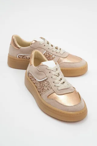 Felipe Glitzer Leder Turnschuhe Damen