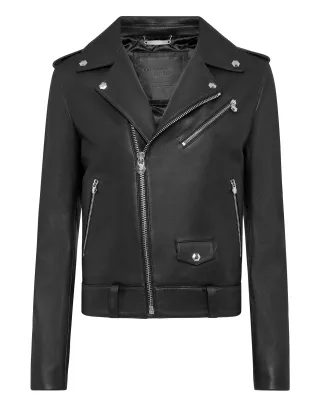 Leder Biker-Jacke