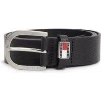 Tommy Jeans Ledergürtel TJM RYAN 3.5 Größenverstellbar mit genarbtem Finish