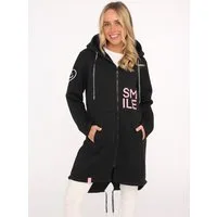 Zwillingsherz Jerseymantel "Alissa" mit Kapuze und SMILE Print