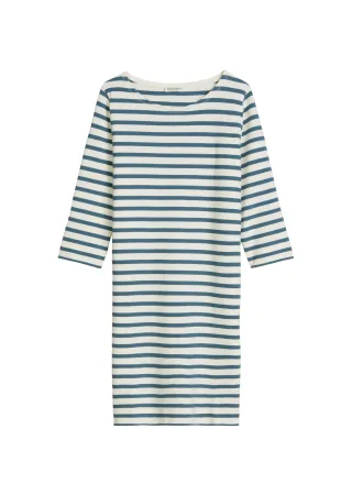 Marc OPolo Casual - Gestreiftes Jerseykleid loose Medium Blue - Gr. - S