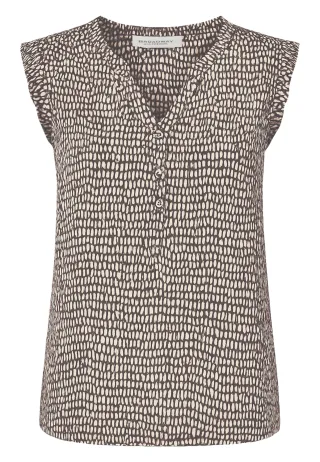 BROADWAY NYC FASHION - Singlet/Top dark chocolate dot - Gr. - 001