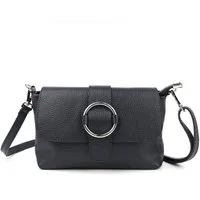 ITALYSHOP24 Schultertasche MADE IN ITALY Damen Leder Tasche Umhängetasche Cross Over Body Clutch, Messenger Bag Brusttasche Hüfttasche Freizeit Abendtasche Smartphone