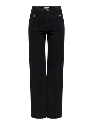 ONLY - ONLMADELINE HW WD POCKET DNM GUA554 NOOS Black Denim - Gr. - 30