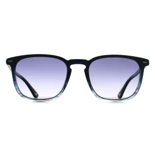 Police SPLQ86 Crossroads 5 0GBL glänzend gestreift blau rauchgrau Verlauf Sonnenbrille