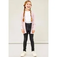 Name It Strickjacke NKFVICTI – Cardigan ohne Verschluss aus Feinstrick unifarben, casual, regular fit, Feinstrick, V-Ausschnitt