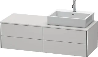 Duravit XSquare Konsolenwaschtischunterbau wandhängend Nordic Weiß Seidenmatt 1400x548x400 mm - XS49 XS4913R3939