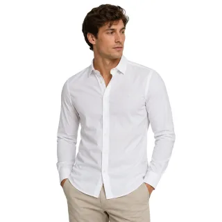 Replay - Button-Down-Hemd für Herren, Schmal, Langärmlig (Weiß)