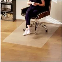 HOMCOM Bodenschutzmatte 100 x 150 cm, kratzfest, Stuhlunterlage, 1-St., Bürostuhl Unterlage, Bodenmatte für Hartböden, Transparent