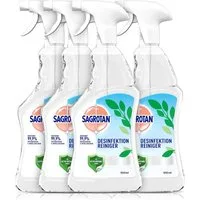 SAGROTAN Desinfektionsspray 4 x 500ml Oberflächen-Desinfektionsmittel (Vorratspack, [4-St. entfernt 99,9% der Bakterien)