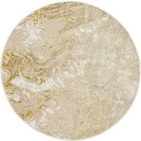 Tapiso Designteppich CRYSTAL, rund, Höhe: 8 mm, Kurzflor Schimmereffekt, pflegeleicht, allergikergeeignet