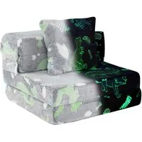 KOMFOTTEU Kindersofa, 3-in-1 Kinderschlafsofa mit Schwammpolster & abnehmbarem Bezug