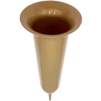 BURI Dekovase Grabvase kupfer Friedhofsvase Grabmalvase Grabdekoration Grabschmuck