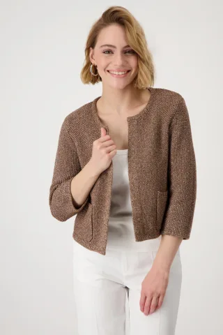 monari - Jacke mit Reiskornmuster - Gr. - 42
