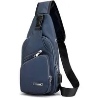 Blusmart Umhängetasche Universelle wasserdichte Umhängetasche für Damen und Herren (Messenger-Tasche, 1-tlg., Mit USB-Ladeanschluss und Kopfhöreranschluss), Geeignet für Reisen, Fitnessstudio, Wandern, Büro, Radfahren usw.