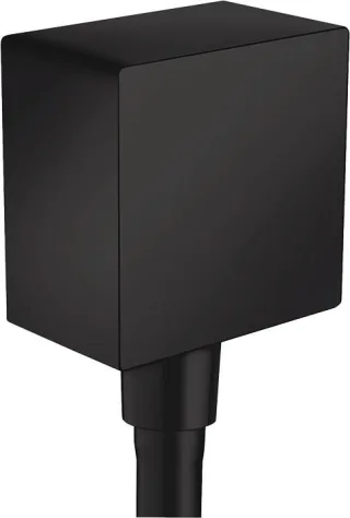 Hansgrohe Schlauchanschluss DN15 Fixfit Square mit Rückflussverhinderer mattschwarz, 26455670 26455670