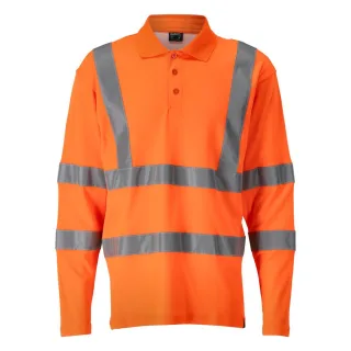 MASCOT Polo-Shirt, Langarm SAFE CLASSIC Hi-vis Orange XL - 18283-995-14-XL
