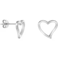 Sofia Milani Paar Ohrstecker Herz, 925 Silber Damen Schmuck - E2549