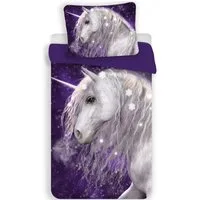 einhorn Kinderbettwäsche Einhorn Purple Bettwäsche 140x200cm