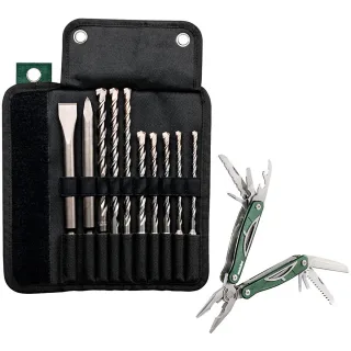 Metabo SDS-plus Pro 4-Bohrer- / Meißel-Rolltasche, 10 teiliges Set - 631690000