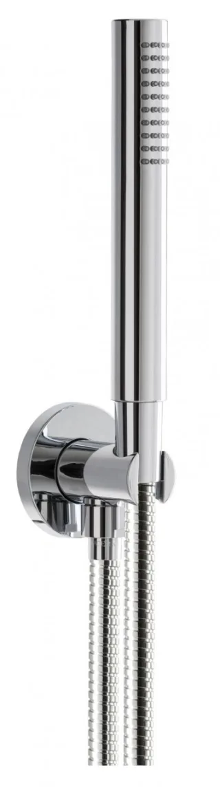 Herzbach Living Spa Wannenset rund, Anschlussbogen Mes Stabhandbrause chrom , 11.620222.2.01 11.620222.2.01