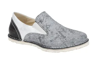 Eject 20910.002 SONY3DEAL Damen Slipper Grau Schwarz Wei? Echtleder Gummisohle
