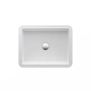 LAUFEN Einbau-Waschtisch von unten Savoy 395x500x170, re-eckig o. Hl., mit Ü. , U-Seite glasiert wei H8189480001551