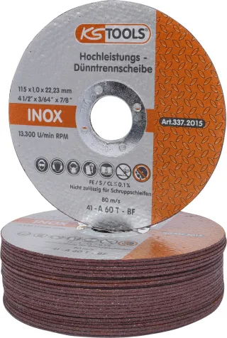 KS Tools Hochleistungs-Dünntrennscheibe, 25 Stück - 337.2015