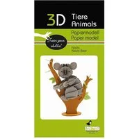Fridolin 3D-Puzzle 3D Tiere Papiermodell - Koala, Puzzleteile