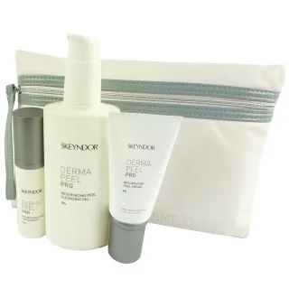 Skeyndor Kit Dermapeel Pro Cream - Haut Pflege Reinigung Geschenk Set + Tasche