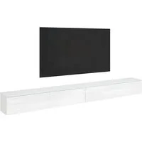 Home affaire Lowboard Vera, TV-Schrank, Breite 300 cm, verschiedene Farbausführungen (1 St), Mit LED, 4 Klappen, grifflose Fronten, hängend oder stehend