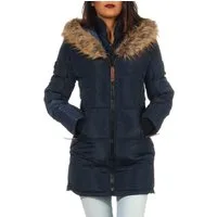 Geographical Norway Winterjacke Damen Outdoor Jacke G-Blustery by leyoley in Unifarbe, mit XXL-Kapuze