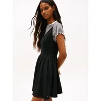 Tommy Jeans Minikleid TJW LINEN SKATER DRESS in Extra Slim Fit, Leinen-Mix