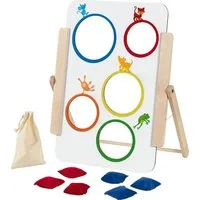 goki Spiel Zielwurfspiel für Klein und Groß, beidseitig bespielbar, Familienspiel, zwei Schwierigkeitsstufen