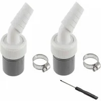FELIXLEO Schlauchadapter Waschmaschine Abflussadapter 1 1/4 Zoll Winkelanschluss Siphon Set, (2-St)