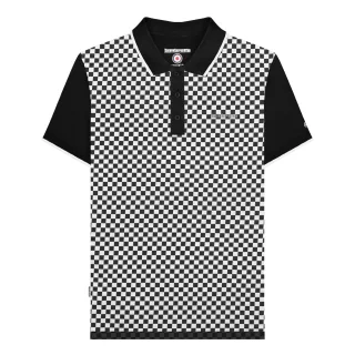Lambretta - Poloshirt Rundum bedruckt für Herren (Schwarz/Weiß)