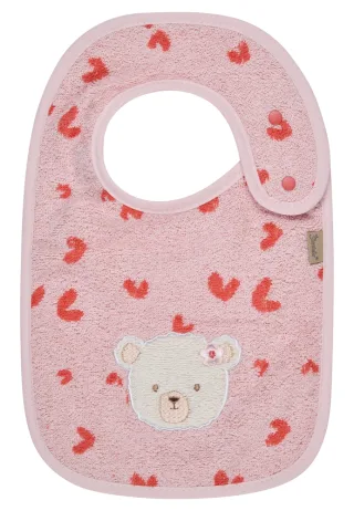 Sterntaler Lätzchen mit Druckknopf Bär Betty - rosa