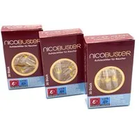 Nicobuster Filter-Set Aufsteckfilter für Filterhülsen 90 Stück (3x30 Stück) inkl Zündhölzer, Zubehör für Zigaretten, Ein Filter reicht für ca. 5 Zigaretten