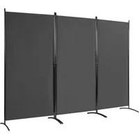 COSTWAY Paravent (3 St), mit verstellbaren Untersetzern, 260 x 183cm