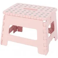 Koopman Tritthocker Kinderhocker Klapphocker 29x22x22 cm Anti Rutsch Rosa / Grau / Grün (Stück, 1 St., Packung), Rosa, Anti-Rutsch, 29x22x22cm, Kunststoff, max. 100kg