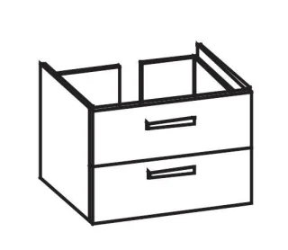 Artiqua 414 Waschtischunterschrank für Legato 415381 Quarzgrau Matt Select, 414-WU2L-V138-7163-173 414-WU2L-V138-7163-173