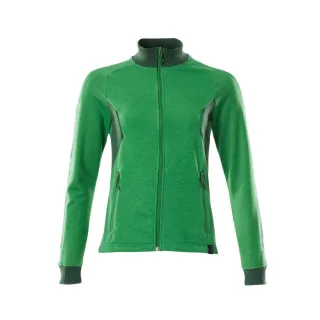 MASCOT Damen Sweatshirt mit Reißverschluss ACCELERATE Grasgrün / Grün L - 18494-962-33303-L