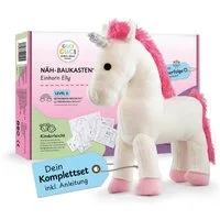 cuci cuci Kreativset Näh-Baukasten für Kinder - erste Näherfolge garantiert, (Einhorn Elly), Komplettset mit allem, was du zum Nähen brauchst