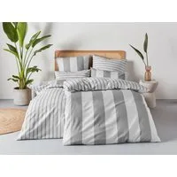 OTTO home Wendebettwäsche Sari in verschiedenen Qualitäten, Linon, 2 teilig, ab Gr. 135x200 cm, Wendedesign, moderne Bettwäsche mit Streifen