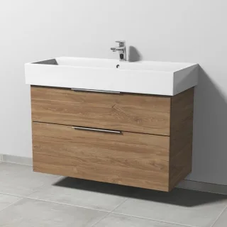 Sanipa 3way Waschtischunterbau zu Duravit Vero Air Waschtisch mit 2 Auszügen, Eiche-Kansas UM43559