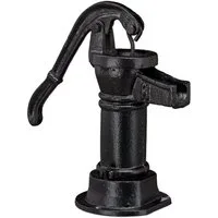 relaxdays Gartenfigur Deko Pumpe Gusseisen